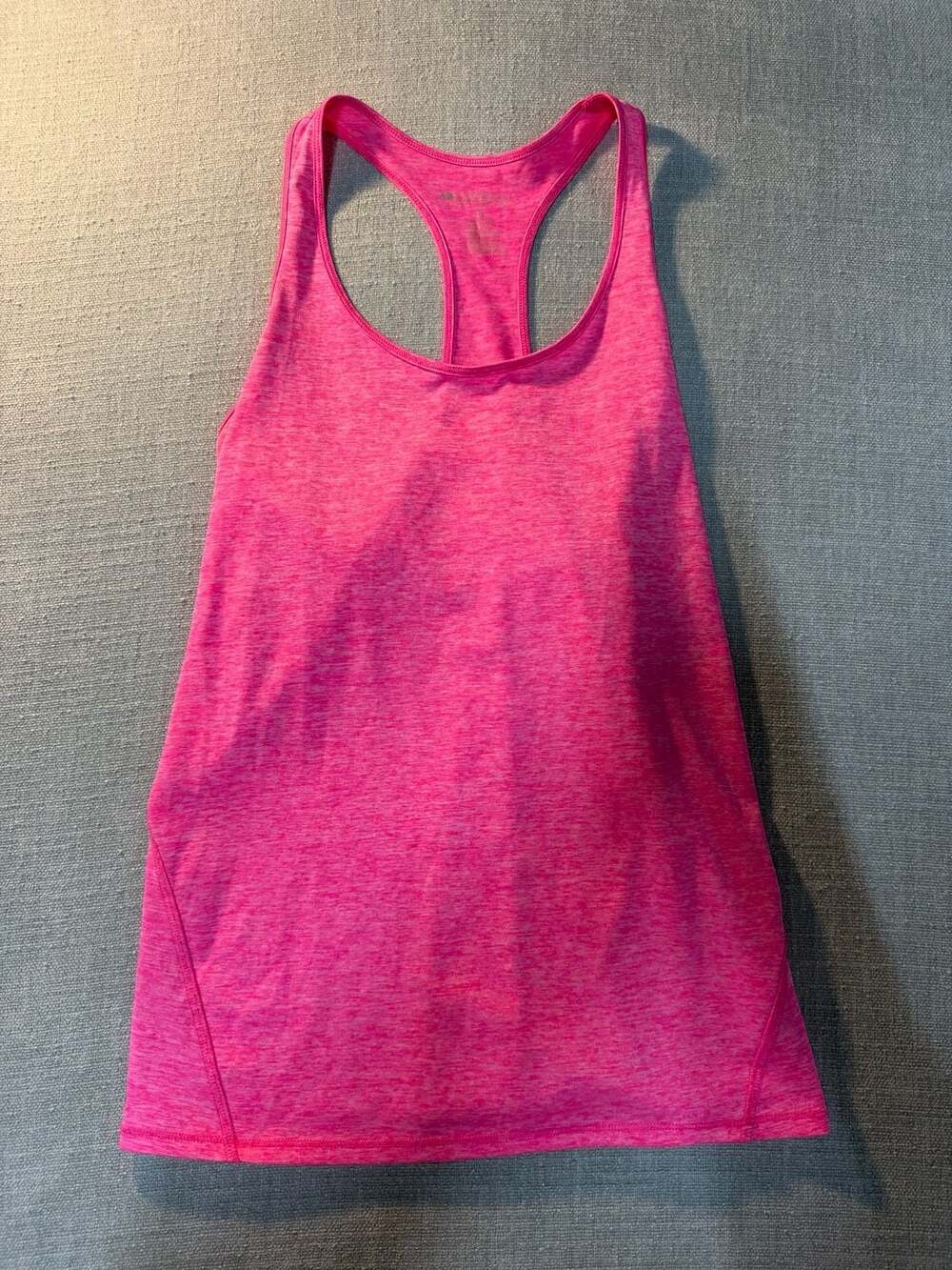 Ideology Womens Athletic Racerback Tank Top Pink Heathered